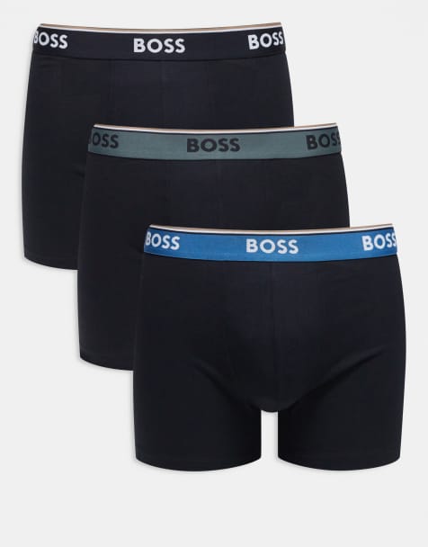 BOSS Bodywear – 3er-Pack Power-Boxershorts in Schwarz mit kontrastierendem Bund - view 1