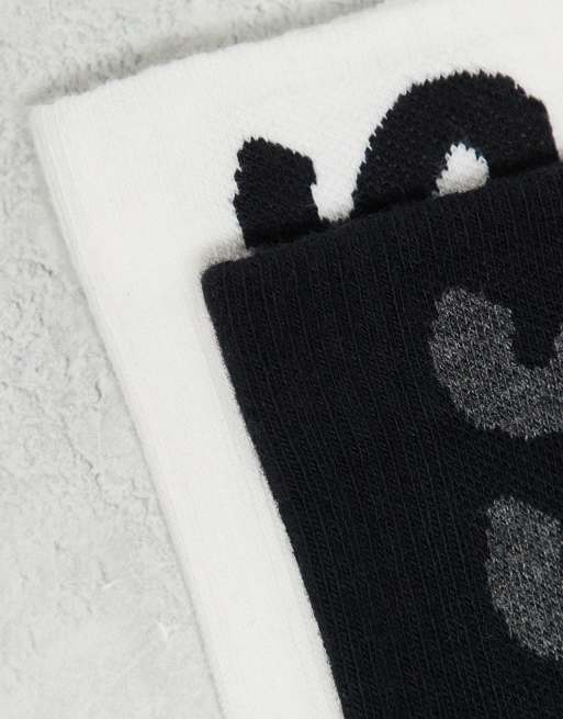 BOSS Bodywear – 3er-Pack Socken in Schwarz und Weiß mit Logo-Print, 2 von 3