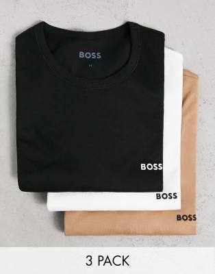 BOSS Bodywear – 3er-Pack T-Shirts In Verschiedenen Farben | ASOS