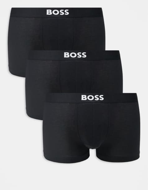 Boss Bodywear – 3er-Pack Unterhosen in Schwarz mit Markenlogo auf der Vorderseite - view 1