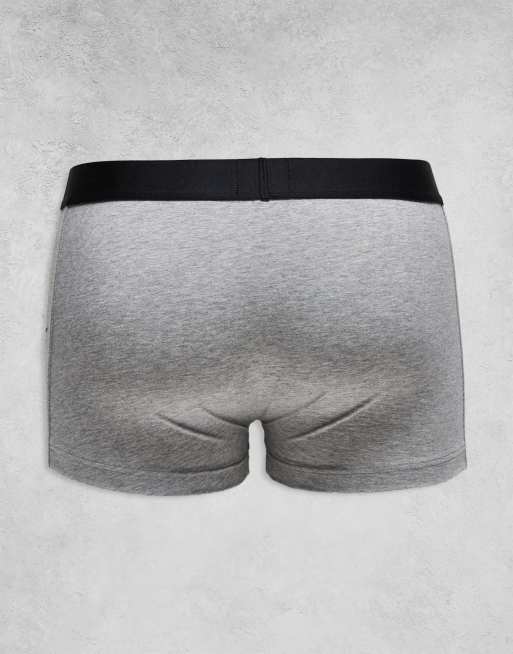 BOSS Bodywear – 3er-Pack Unterhosen in Schwarz, Weiß und Grau mit Markenlogo vorne, 3 von 3