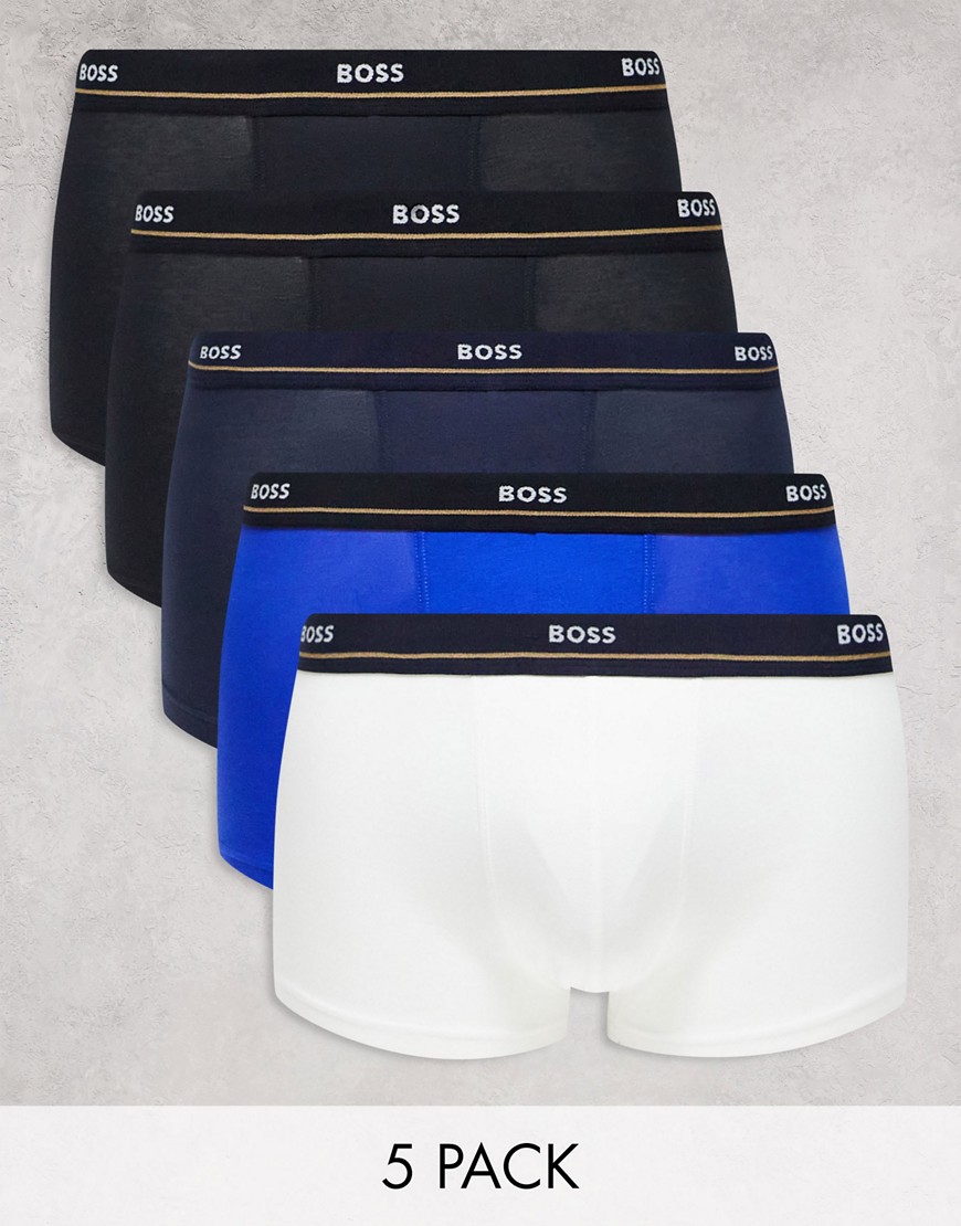 BOSS Bodywear 5 pack boxer trunks in multi