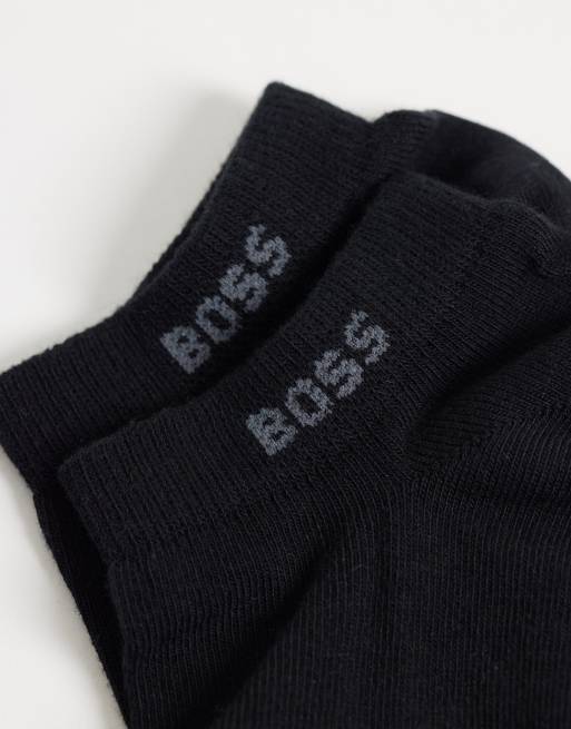 Boss Bodywear 5 pack logo trainer socks in black, 2 of 3