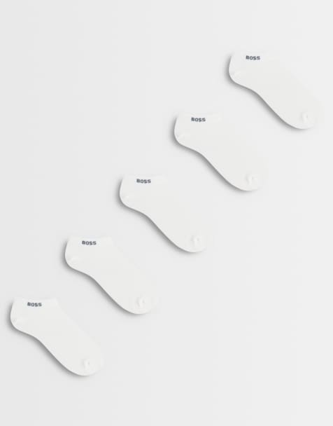 Boss Bodywear 5 pack logo trainer socks in white - view 1