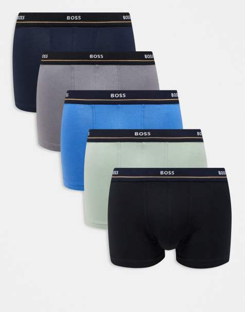 BOSS Bodywear 5-pack logo waistband trunks in multi - view 1