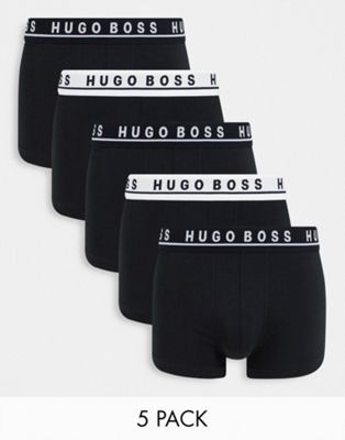 BOSS Bodywear 5 pack trunks in black