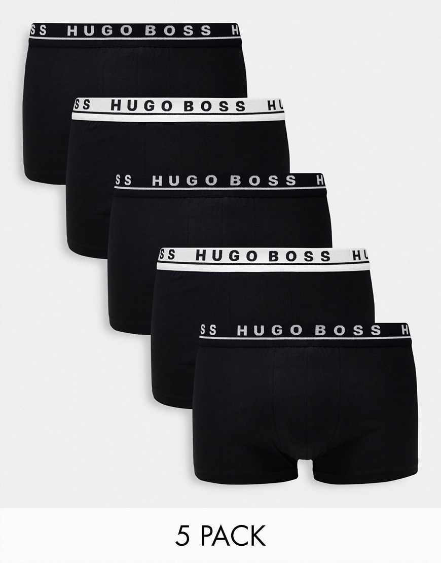 Boss Bodywear 5 Pack Trunks In Black