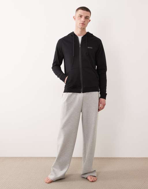 BOSS - Bodywear Authentic - Felpa con cappuccio da casa nera, 3 di 5