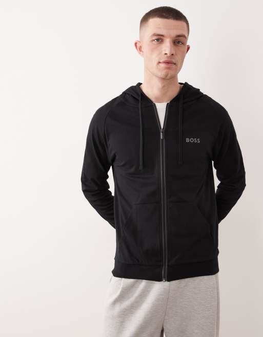 BOSS - Bodywear Authentic - Felpa con cappuccio da casa nera, 5 di 5