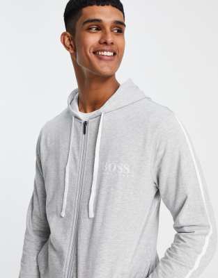 BOSS - Zip-up sweatshirt with monogram print