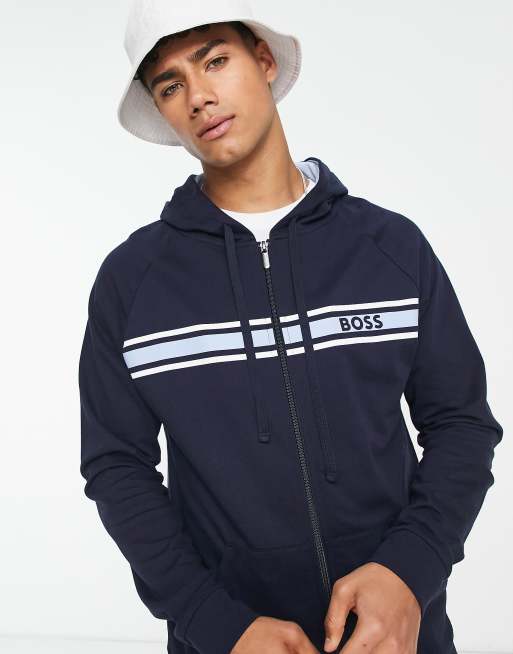 Boss Bodywear authentic hoodie in navy