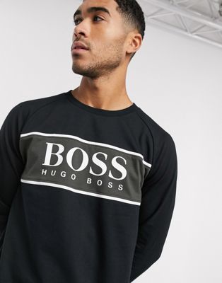 boss bodywear over the head logo sweatshirt
