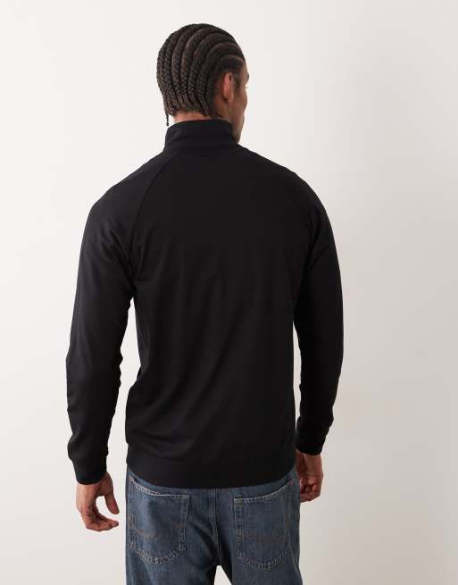 BOSS Bodywear – Authentic – Lounge-Jacke in Schwarz mit Reißverschluss, 5 von 5