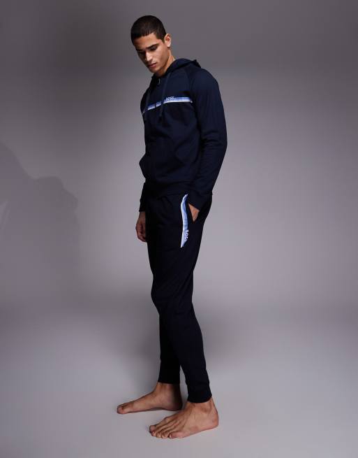 BOSS Bodywear - Authentic - Pantalon de jogging confort rayé à logo - Bleu marine, 3 de 5