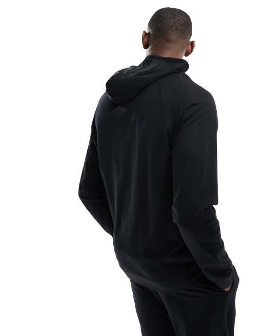 BOSS Bodywear – Authentic – Svart huvtröja med logga, 3 av 4