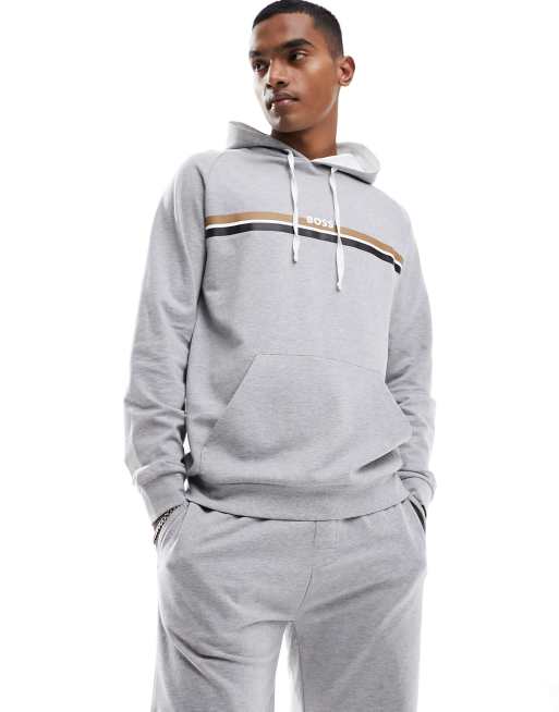 BOSS Bodywear - Authentic - Sweat à capuche d'ensemble - Gris