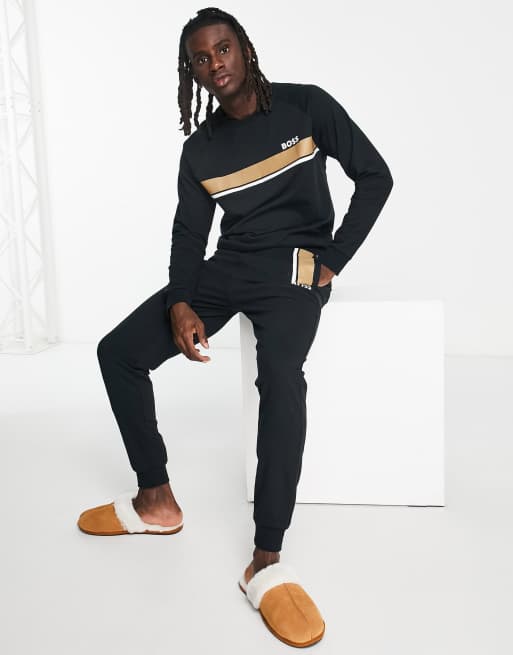 BOSS Bodywear Authentic sweatshirt in black ASOS