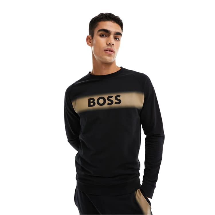 Black and gold hugo boss clearance sweatshirt