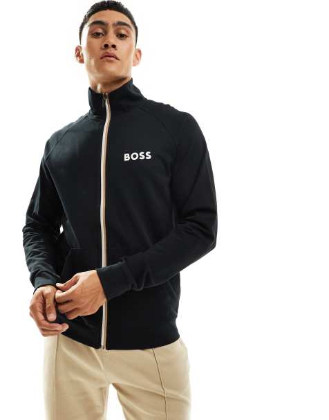 .Boss Bodywear Authentic zip jacket in black - view 1