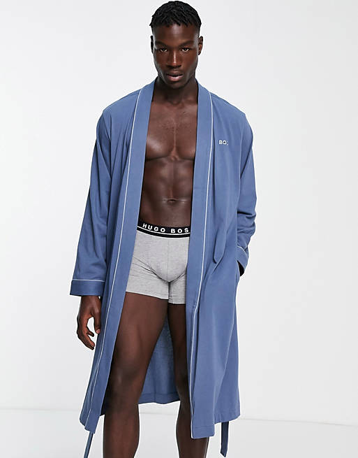 Mangel fotografie Groen BOSS - Bodywear - Badjas in blauw | ASOS