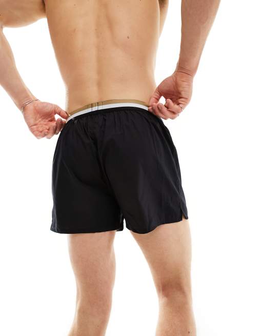 BOSS Bodywear – Blå och svarta boxershorts, 2-pack, 4 av 4