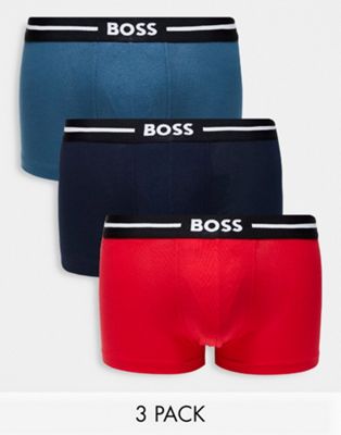 BOSS Bodywear Bold 3 pack trunks in multi