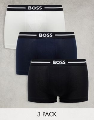 BOSS Bodywear Bold 3 pack trunks in multi - ASOS Price Checker