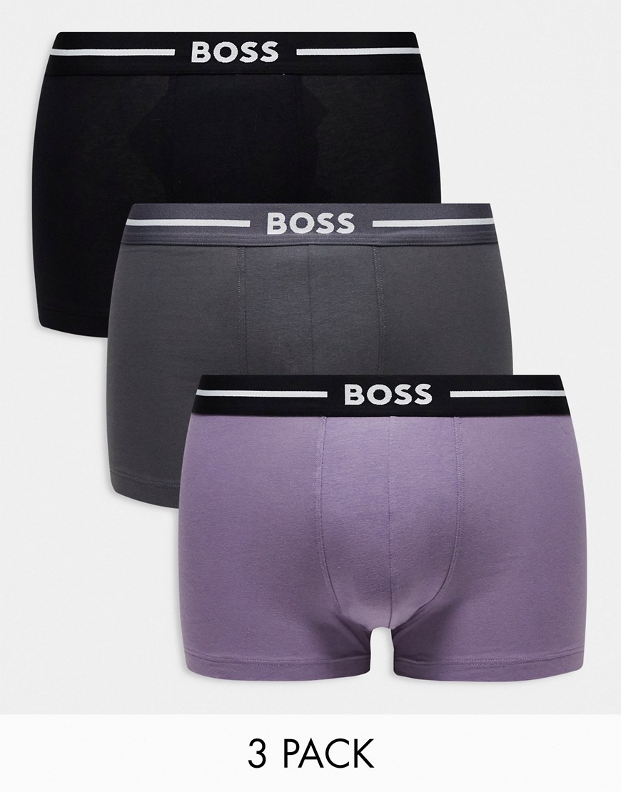 Boss Bodywear bold 3 pack trunks in multi