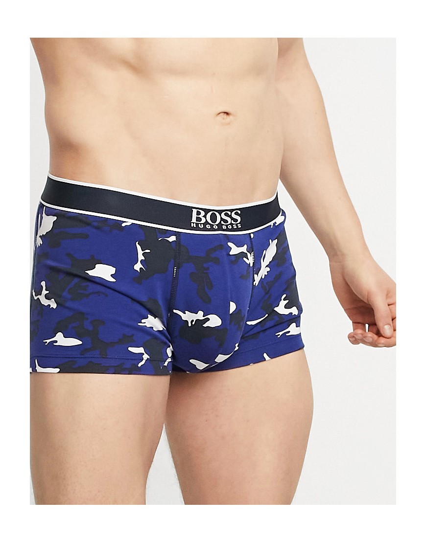 BOSS Bodywear - Boxershort met camouflageprint in blauw