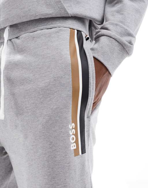 Boss Bodywear co-ord Authentic shorts in grey, 5 of 5