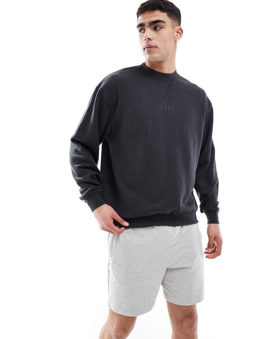 Boss Bodywear co-ord Contemporary sweatshirt in black