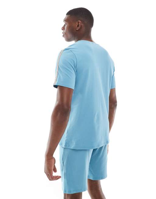 Boss Bodywear co-ord lounge t-shirt in blue, 2 of 4
