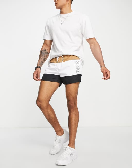 Boss Bodywear coco panel swimshorts in multi ASOS