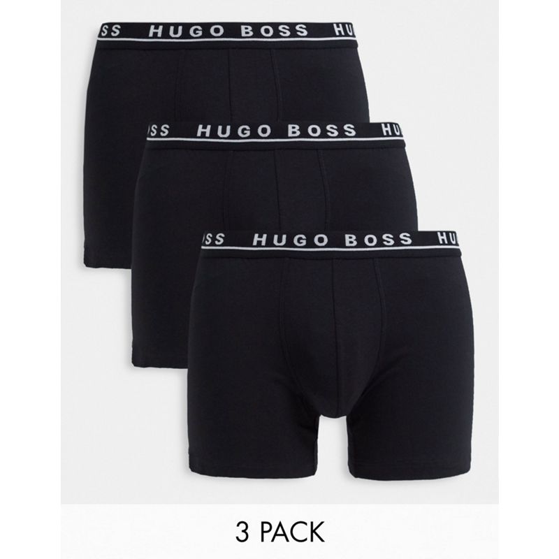 Designer Uomo BOSS Bodywear - Confezione da 3 boxer aderenti neri