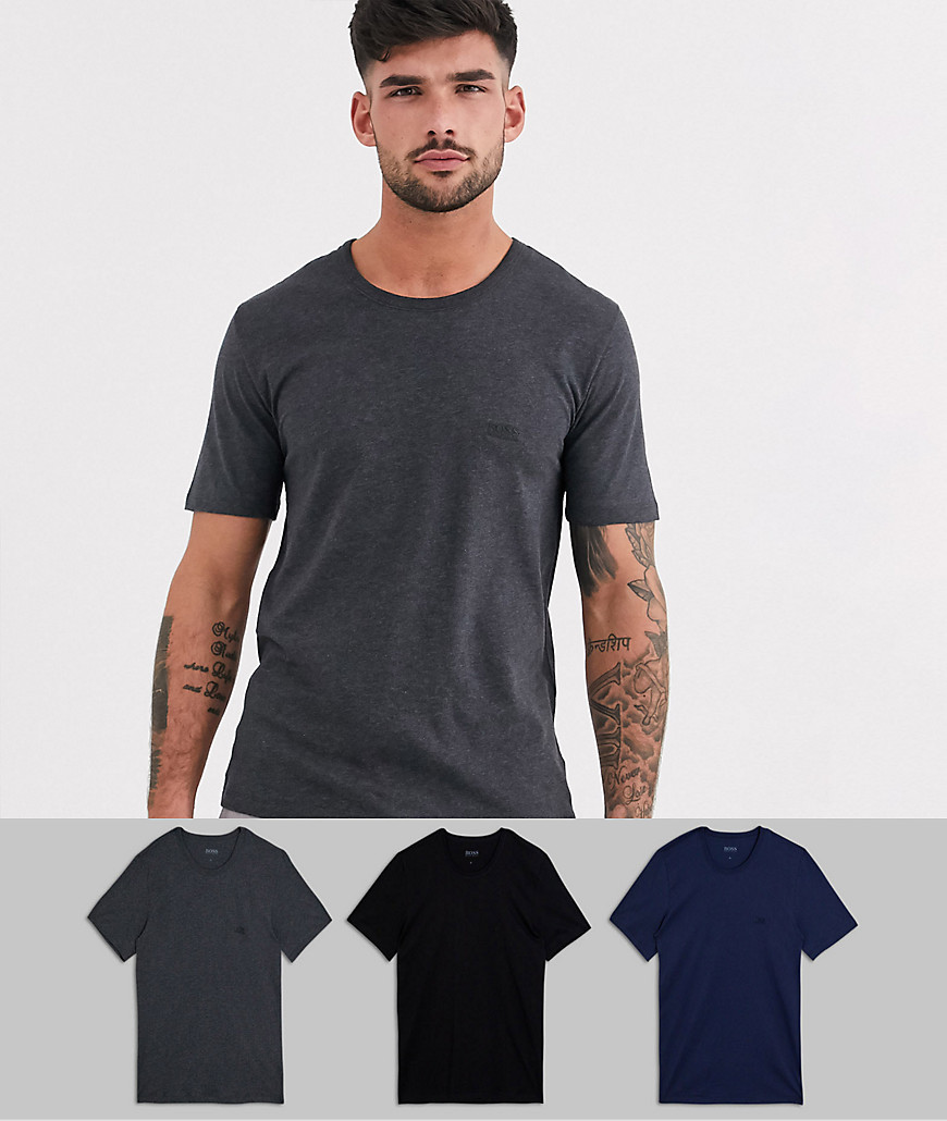 BOSS bodywear - Confezione da 3 T-shirt multi con logo-Multicolore