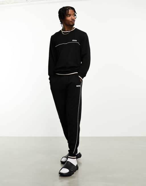 BOSS – Bodywear Core – Schwarze Jogginghose mit Logo