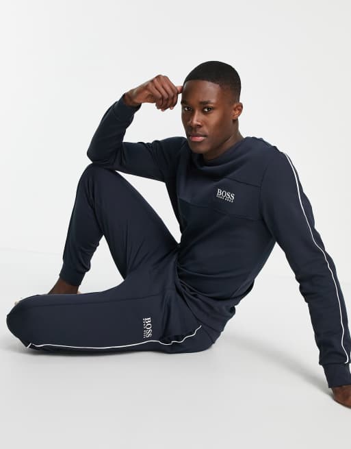 Boss navy tracksuit new arrivals