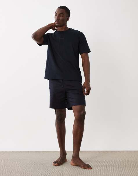 BOSS Bodywear - Ensemble confort décontracté avec short et t-shirt - Bleu marine - view 1