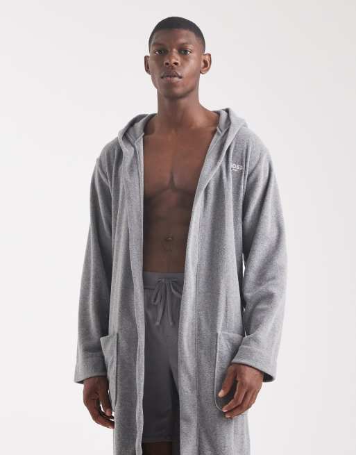 BOSS – Bodywear – Grå morgonrock i frotté, 2 av 5