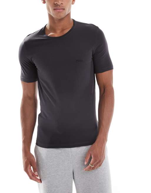 BOSS – Bodywear – Grå och vit t-shirt med logga, 3-pack, 2 av 4