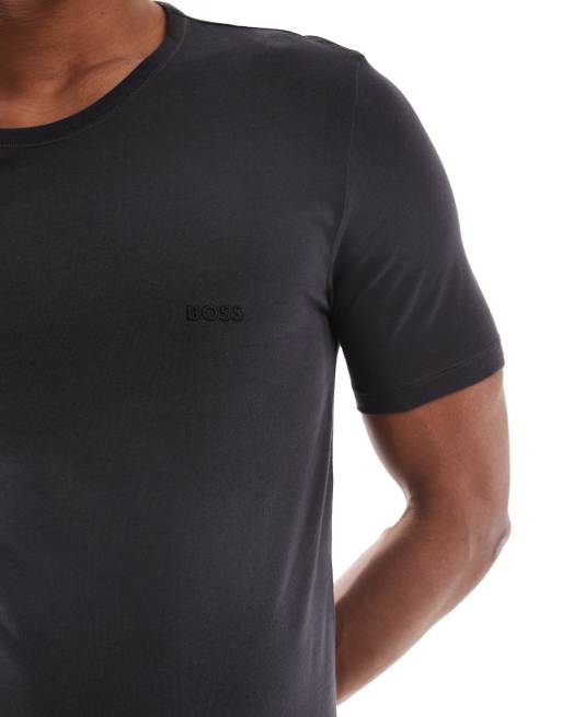 BOSS – Bodywear – Grå och vit t-shirt med logga, 3-pack, 4 av 4