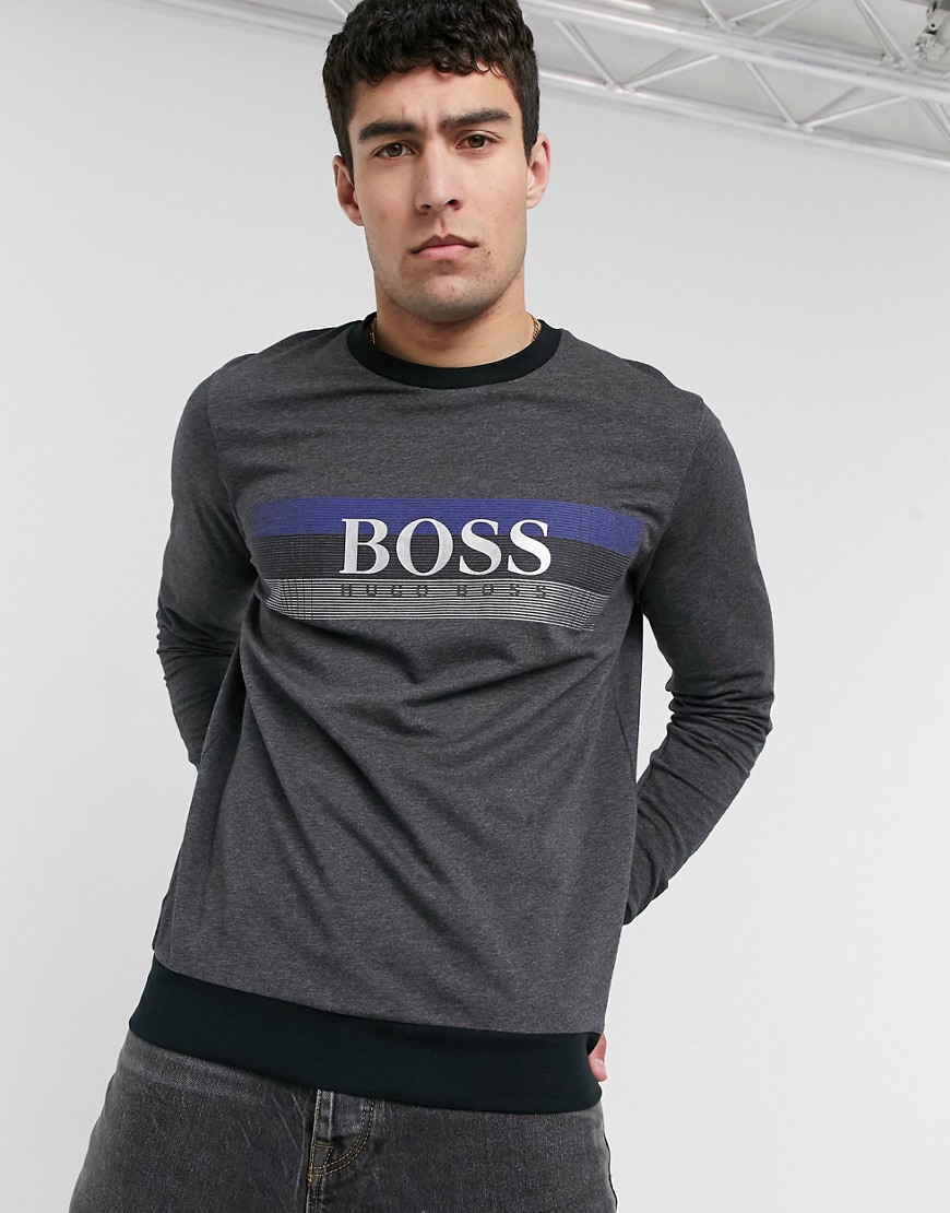 BOSS – Bodywear – Grafitgrå sweatshirt