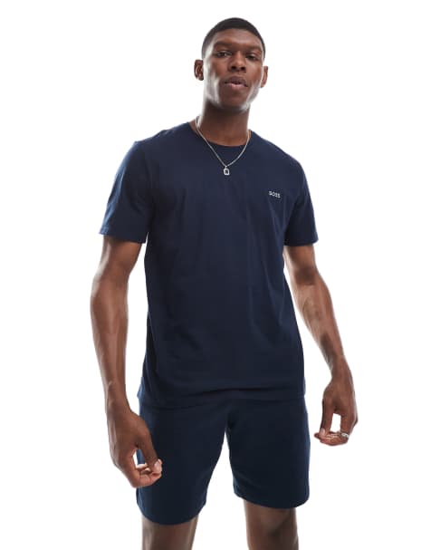 Boss Bodywear co-ord lounge t-shirt in navy