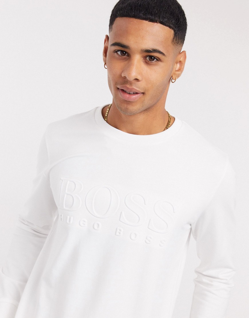 BOSS - Bodywear Heritage - Sweatshirt met logo in wit