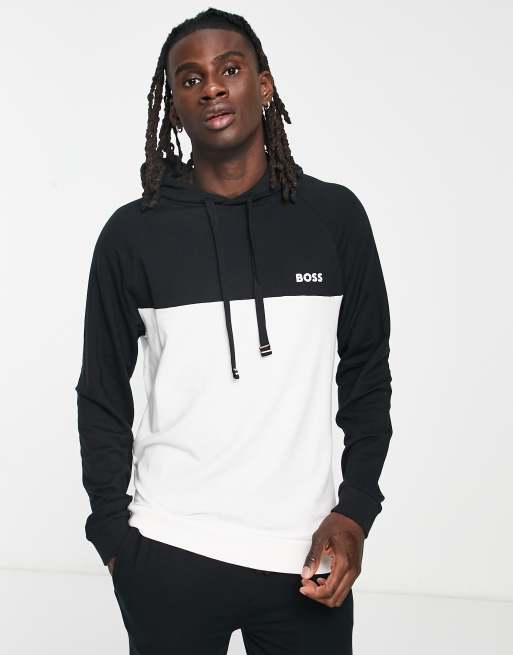 Hugo boss black on sale and white hoodie