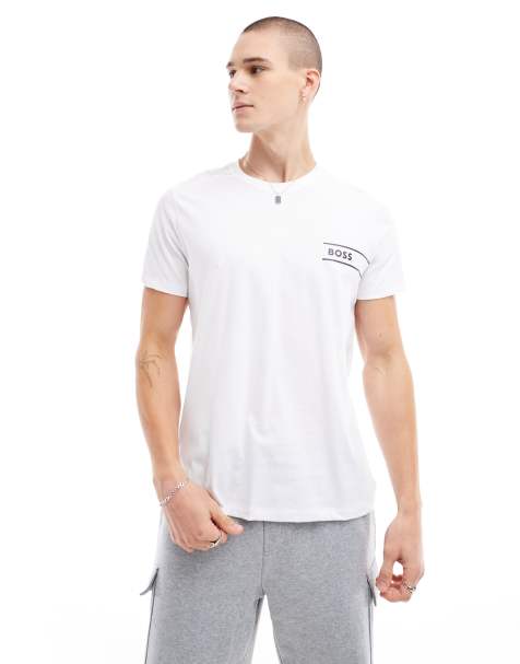 BOSS bodywear - Hvid t-shirt med logo - view 1