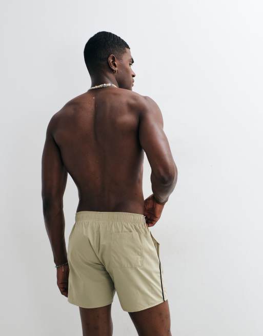 BOSS Bodywear – Iconic – Mörkbeige badshorts, 4 av 5