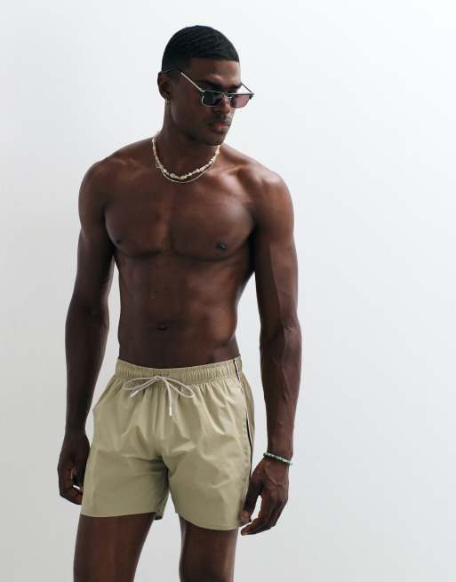 BOSS Bodywear – Iconic – Mörkbeige badshorts, 5 av 5