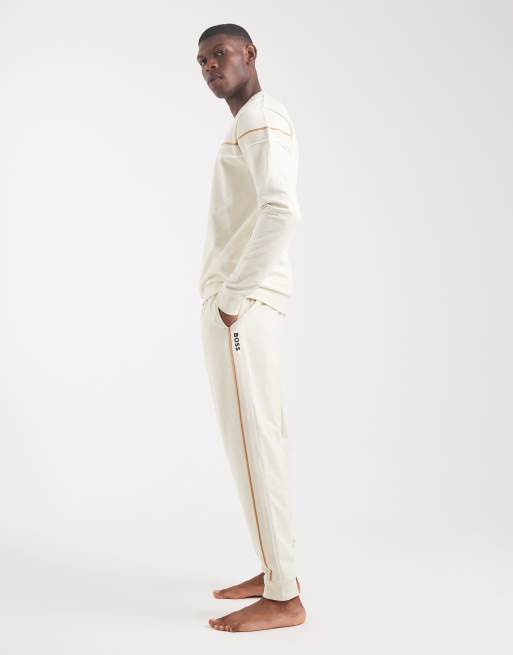 BOSS Bodywear - Iconic - Pantalon de jogging d'ensemble confort - Crème, 3 de 5