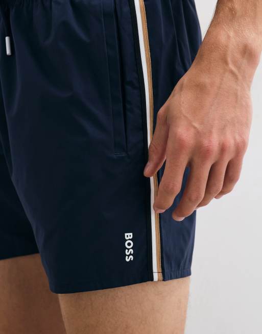 BOSS Bodywear Iconic swim shorts in navy, 3 of 5